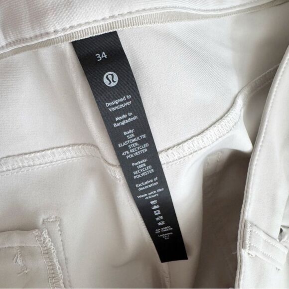 NEW Lululemon ABC Slim-Fit Pant 32" Warpstreme Raw Linen Size 34 - Picture 14 of 15